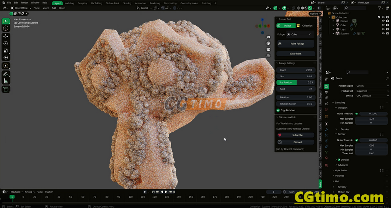 Blender插件-Foliage Paint Tool V1 模型滤镜绘制放置插件 Blender插件 第4张