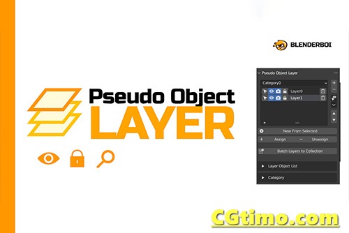 Blender插件-Pseudo Object Layer V1.42 图层管理应用插件