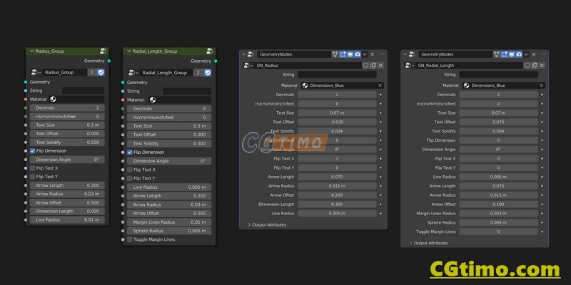 Blender插件-Geometry Nodes Dimensions System V1.2 模型尺寸测量插件 Blender相关 第2张