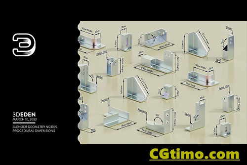 Blender插件-Geometry Nodes Dimensions System V1.2 模型尺寸测量插件