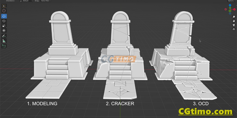 Blender插件-Cracker V1 模型自定义裂纹破碎插件 Blender插件 第7张