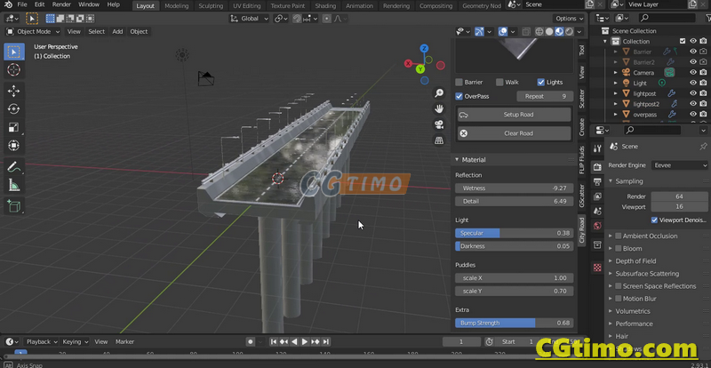 Blender插件-City Road Builder V1.0 三维城市道路系统生成插件 Blender相关 第14张