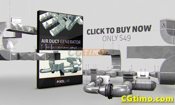 C4D插件-The Pixel Lab Air Duct Generator 通风管道生成插件 C4D插件 第2张