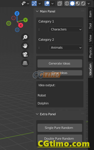 Blender插件-Idea Gen v1.3 随机创意生成助手 Blender插件 第2张