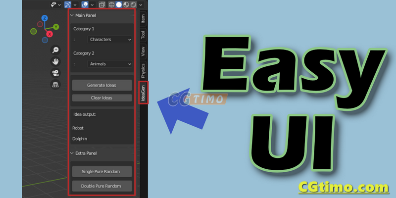 Blender插件-Idea Gen v1.3 随机创意生成助手 Blender插件 第3张