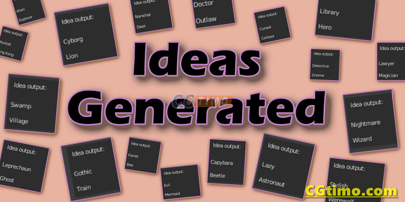 Blender插件-Idea Gen v1.3 随机创意生成助手 Blender插件 第4张