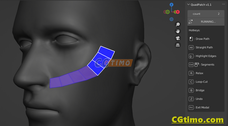 Blender插件-QuadPatch v1.1.1 三维模型曲面四边形重新拓扑插件 Blender插件 第4张