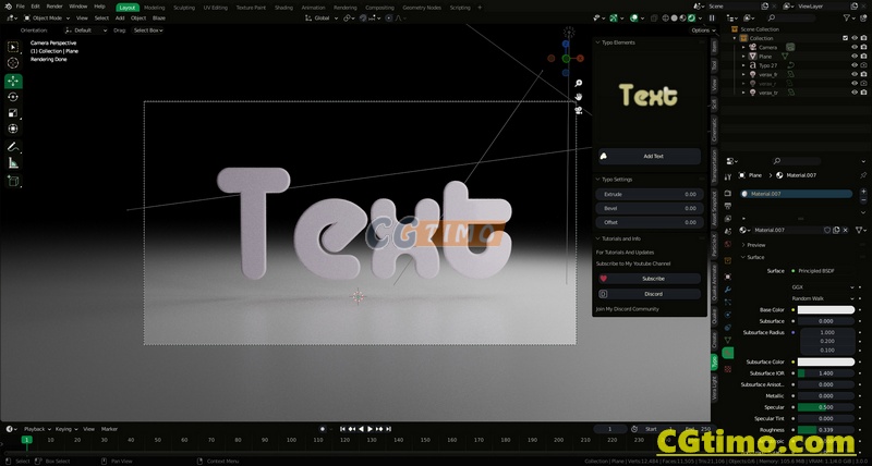 Blender插件-Typo Text V1.0 三维MG图形文字场景动画预设 Blender插件 第6张