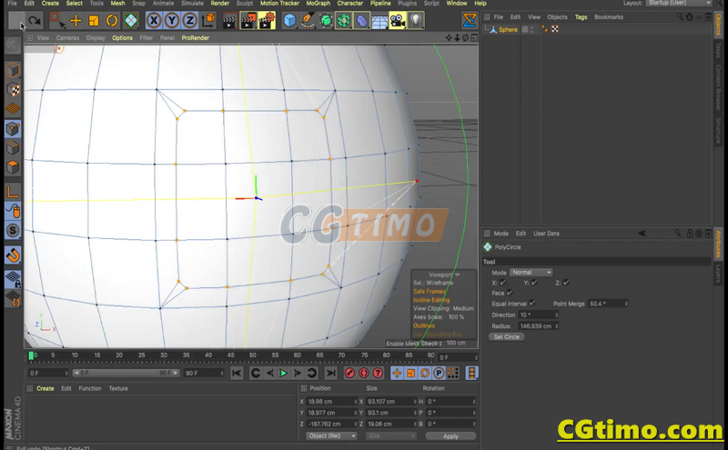 C4D插件-PolyCircle v1.6 挖洞打孔插件 汉化版 C4D相关 第3张