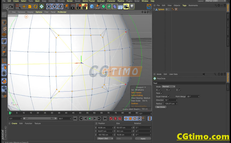 C4D插件-PolyCircle v1.6 挖洞打孔插件 汉化版 C4D相关 第4张