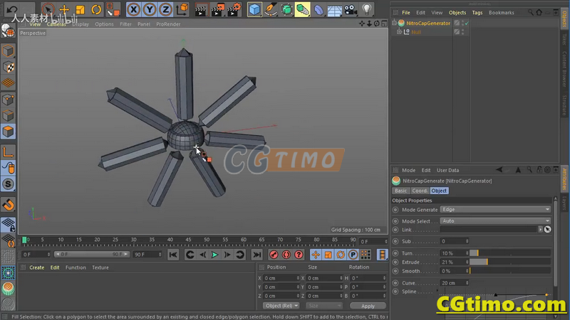 C4D插件-Nitro4D NitroCap v1.55 多边形封口布线插件 汉化版 支持 R15-R20 C4D插件 第4张