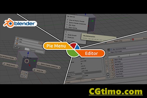 Blender插件-Pie Menu Editor V1.18.6 饼状菜单对话框工具栏