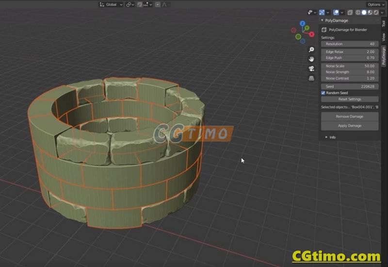 Blender插件-PolyDamage 模型添加细节损坏纹理效果插件 Blender插件 第2张