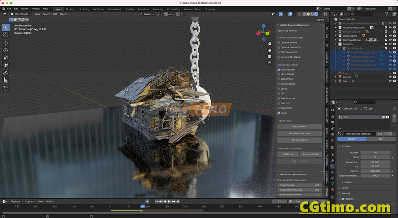 Blender插件-Khaos – Ultimate Explosion Destruction 火焰烟雾特效爆炸破碎特效插件 Blender插件 第8张