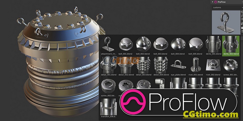 Blender插件-ProFlow V0.07 模型焊接裸色模型磨具插件 Blender插件 第2张