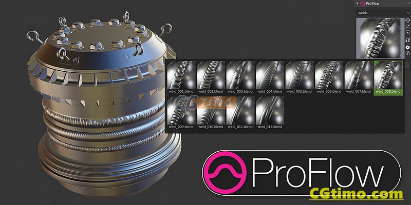 Blender插件-ProFlow V0.07 模型焊接裸色模型磨具插件 Blender插件 第4张