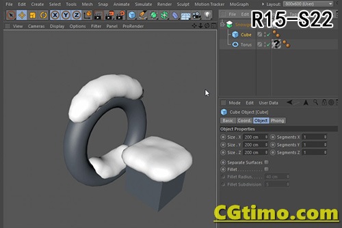 C4D插件-Snowgen 1.0 下雪积雪特效插件 支持 R15-S22