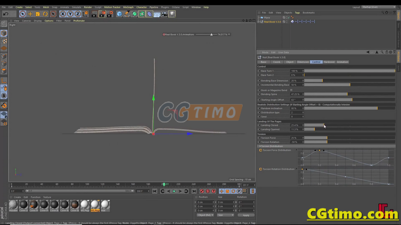 C4D插件-Realbook V3.1 真实模拟翻书效果动画预设插件 支持R16-R23 C4D相关 第4张