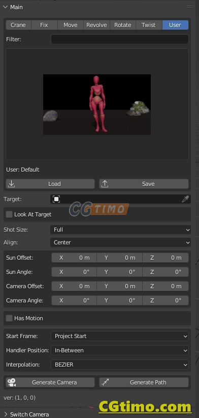 Blender插件-Camera Preset Generator v1.1 98款三维摄像机动画插件 Blender插件 第2张