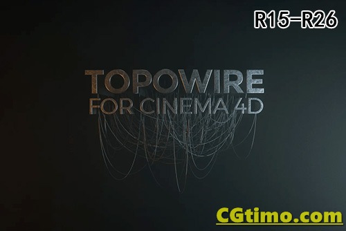 C4D插件-Topowire 1.0 线条绳索生成插件 支持R15-R26 汉化版