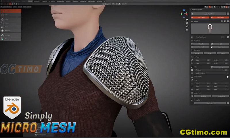 Blender插件-Simply Micro Mesh v1.1 网格模型生成插件 Blender插件 第13张