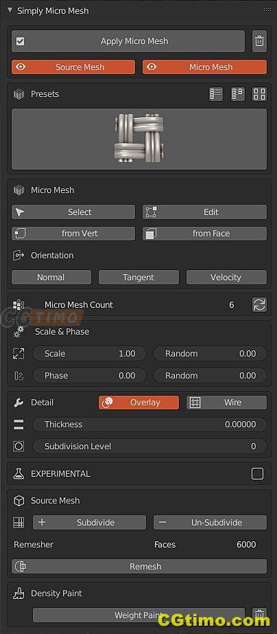 Blender插件-Simply Micro Mesh v1.1 网格模型生成插件 Blender插件 第5张