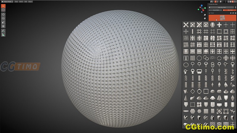 Blender插件-Simply Micro Mesh v1.1 网格模型生成插件 Blender插件 第6张