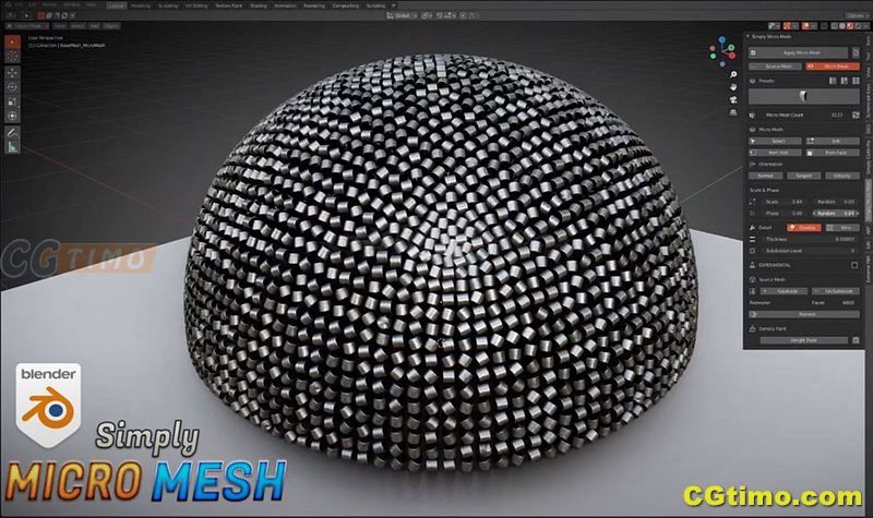 Blender插件-Simply Micro Mesh v1.1 网格模型生成插件 Blender插件 第11张