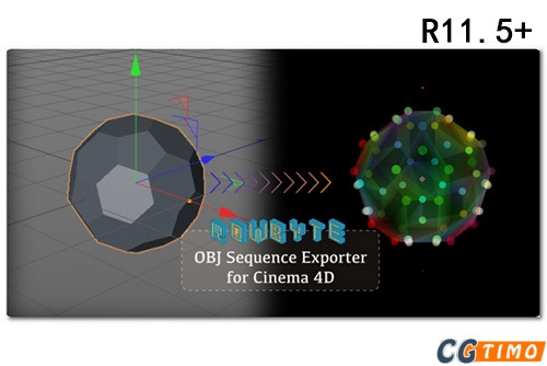 C4D插件-Plexus OBJ Sequence Exporter 1.2 OBJ序列导出插件