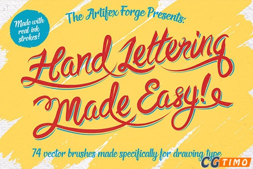 字体-英文手写字体笔刷 Hand Lettering Brushes