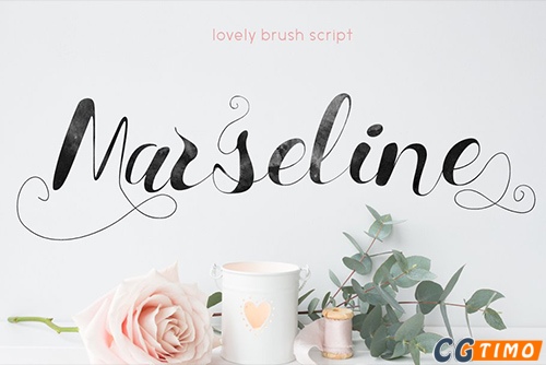 字体-Marseline Script Font 漂亮流畅的手写英文字体