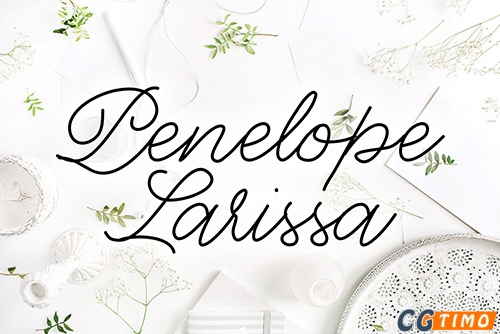 字体-Penelope Larissa Font 华丽手写字体