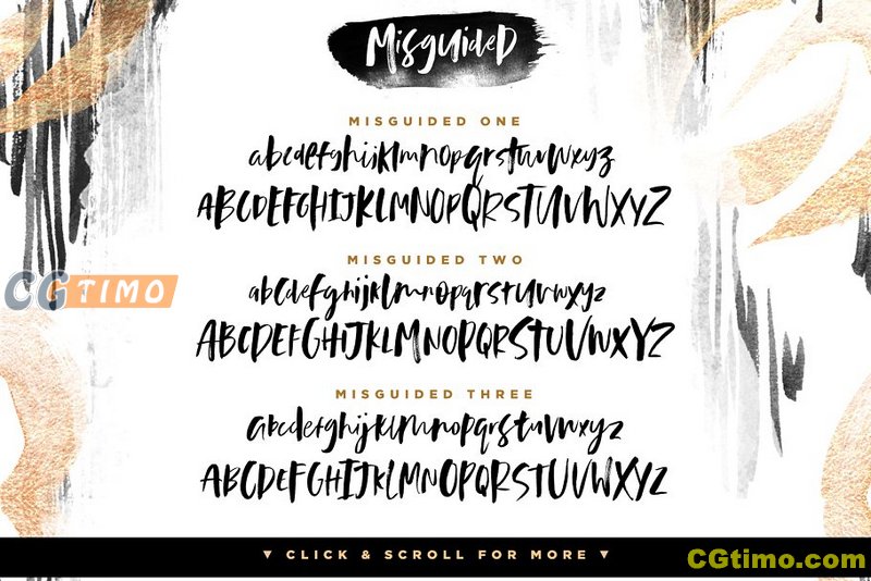 字体-Misguided Brush Font 粗犷毛笔笔刷字体 字体下载 第8张