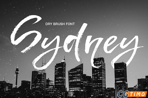 字体-Sydney – dry brush font 毛笔笔刷效果手绘字体下载