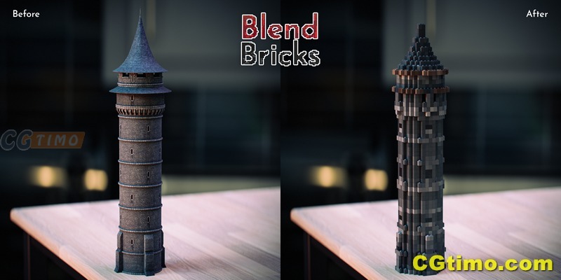 Blender插件-三维乐高玩具模型资产预设 Blendbricks V2 Blender预设 第8张