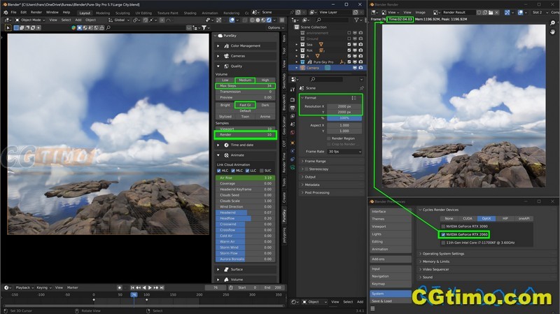 Blender预设-Pure-Sky Pro V6.0.78 真实丁达尔特效Blender预设下载 Blender相关 第13张