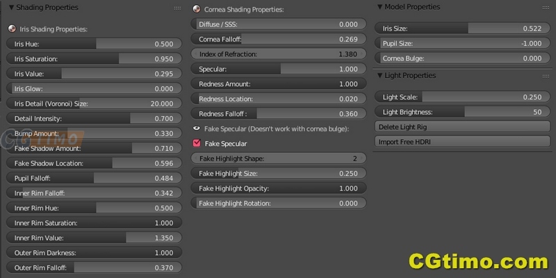 Blender插件-Danny Mac Eye Designer v1.3.6 人物角色眼睛制作Blender插件下载 Blender插件 第2张