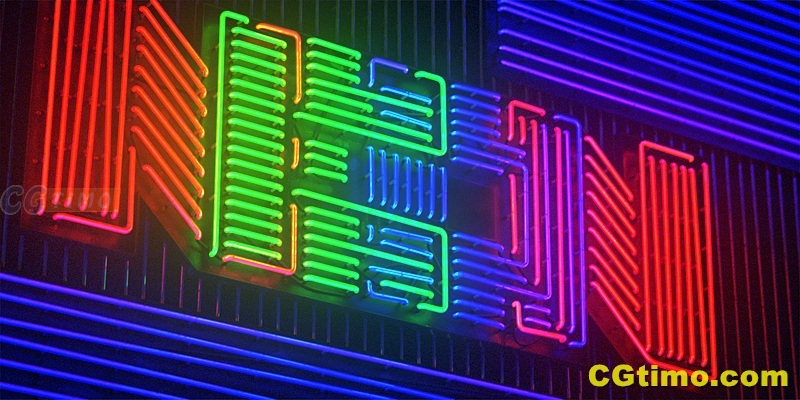 Blender插件-Neon Generator 霓虹灯光效制作Blender插件下载 Blender插件 第4张