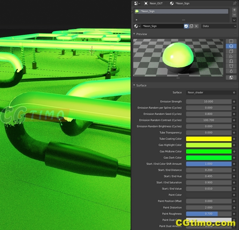 Blender插件-Neon Generator 霓虹灯光效制作Blender插件下载 Blender插件 第11张