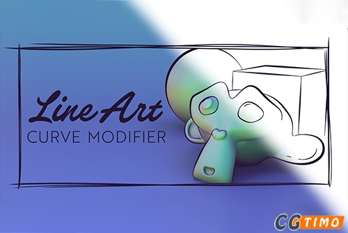 Blender插件-Line Art Curve Modifier v1.1 线条艺术曲线修改插件下载