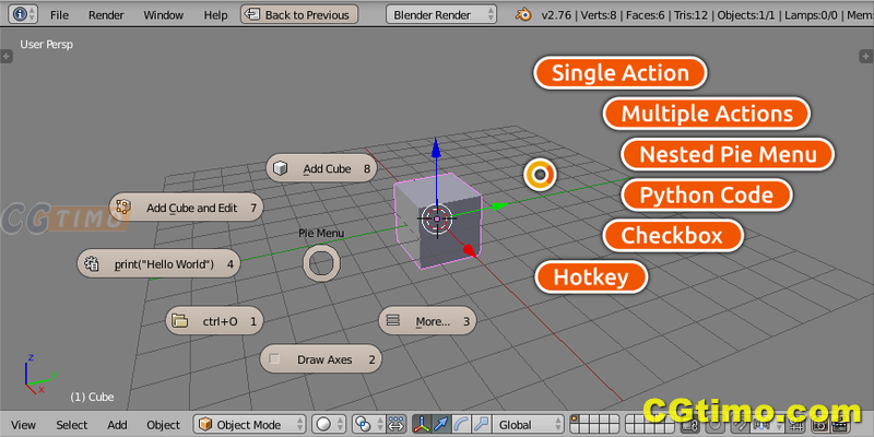 Blender插件-Pie Menu Editor V1.18.7 饼状菜单对话框工具栏 Blender插件 第2张