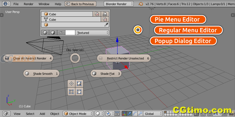 Blender插件-Pie Menu Editor V1.18.7 饼状菜单对话框工具栏 Blender插件 第3张