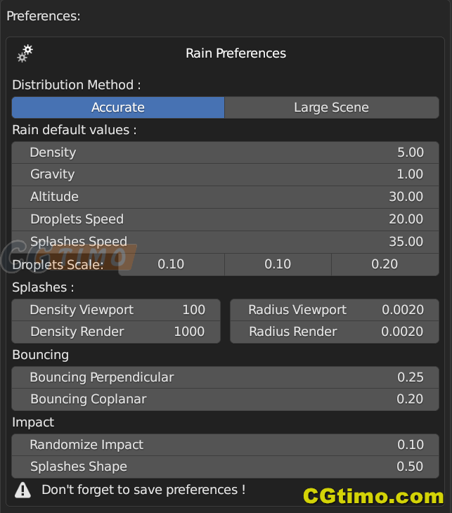 Blender插件-Baga Rain Generator V1.0.8 模拟下雨涟漪特效Blender插件下载 Blender插件 第2张