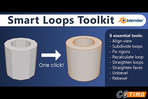 Blender插件- Smart Loops Toolkit V1.04 布线优化建模插件下载