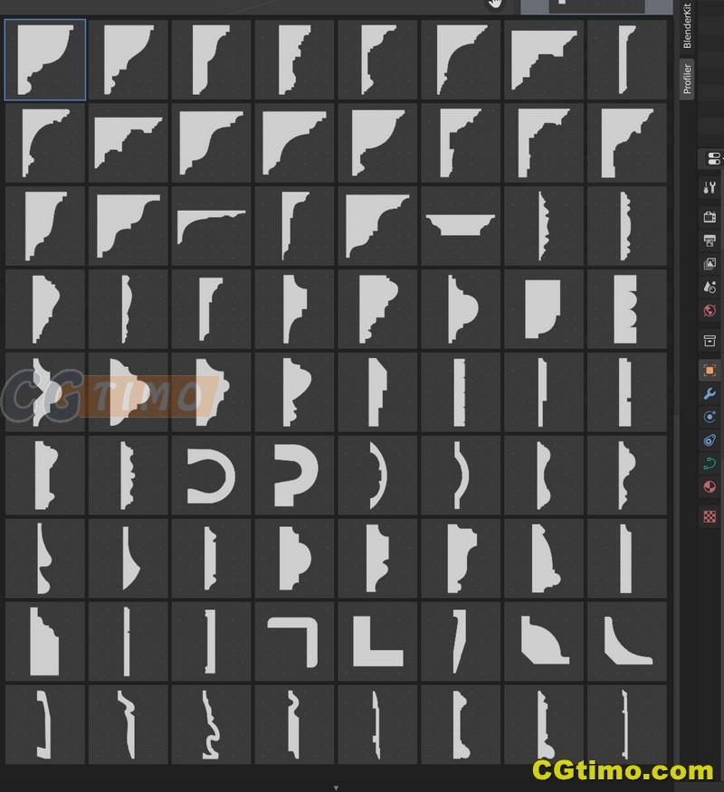 Blender插件-Profiler v1.6.1 模型形状轮廓倒角曲线创建插件预设 Blender插件 第3张
