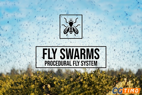 Blender插件-Fly Swarm 昆虫飞行系统几何节点预设