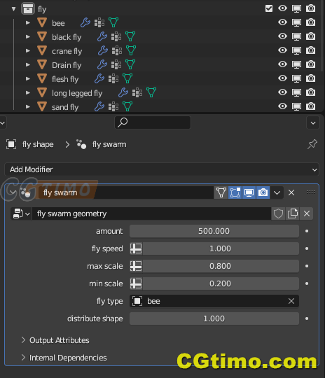 Blender插件-Fly Swarm 昆虫飞行系统几何节点预设 Blender相关 第8张