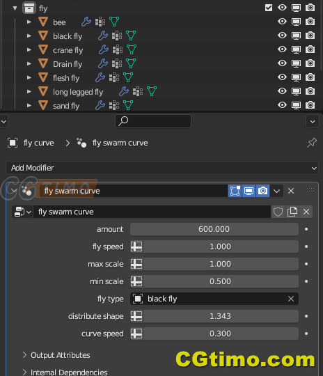 Blender插件-Fly Swarm 昆虫飞行系统几何节点预设 Blender相关 第12张