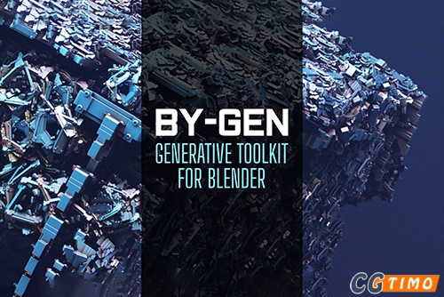 Blender插件-BY-GEN v9.2 程序化抽象艺术作品生成插件下载