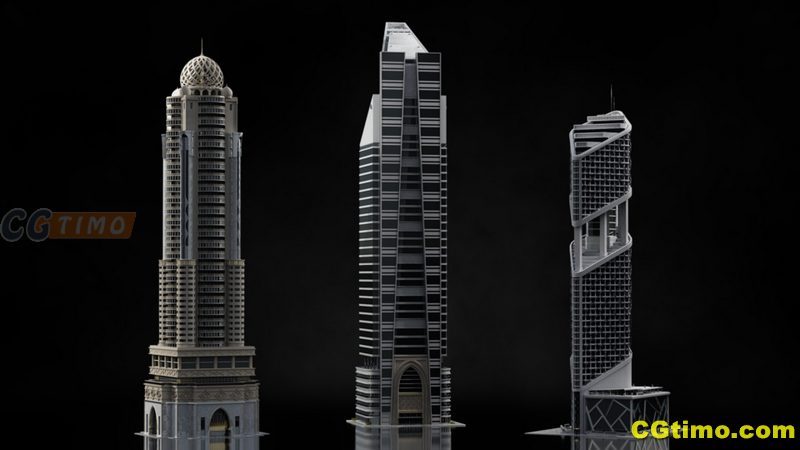 C4D模型-Kitbash3D-Neo Dubai 迪拜现代城市建筑模型(包含OC贴图) C4D模型 第12张